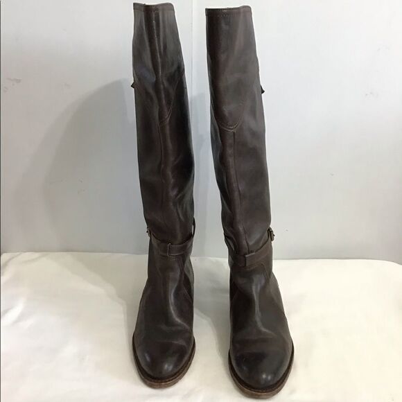FRYE Dorado Leather Western Style Riding Boots Knee High Size 8 - Picture 2 of 14